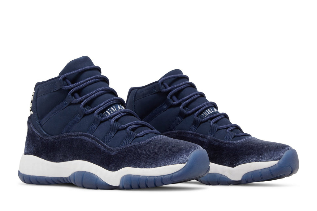 Retro 11 Sneakers — Midnight Navy Velvet — AR0715-441