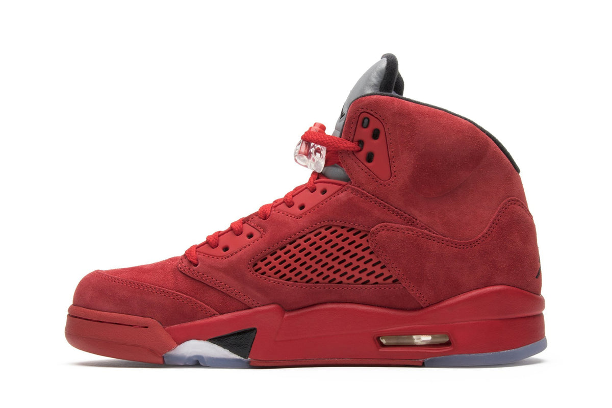 Retro 5 Sneakers — Red Suede — 136027-602