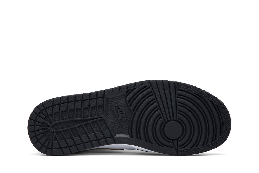 Retro 1 Mid Patent Sneakers — Black Gold — 852542-007