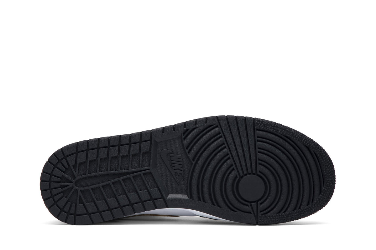 Retro 1 Mid Patent Sneakers — Black Gold — 852542-007