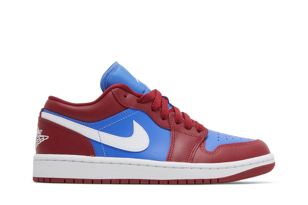 Retro 1 Low Sneakers — Deep Red Blue — DC0774-604