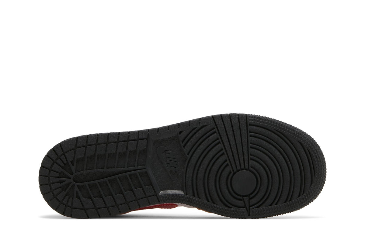 Retro 1 Mid GS Sneakers — Light Curry Cardinal Red — 554725-201