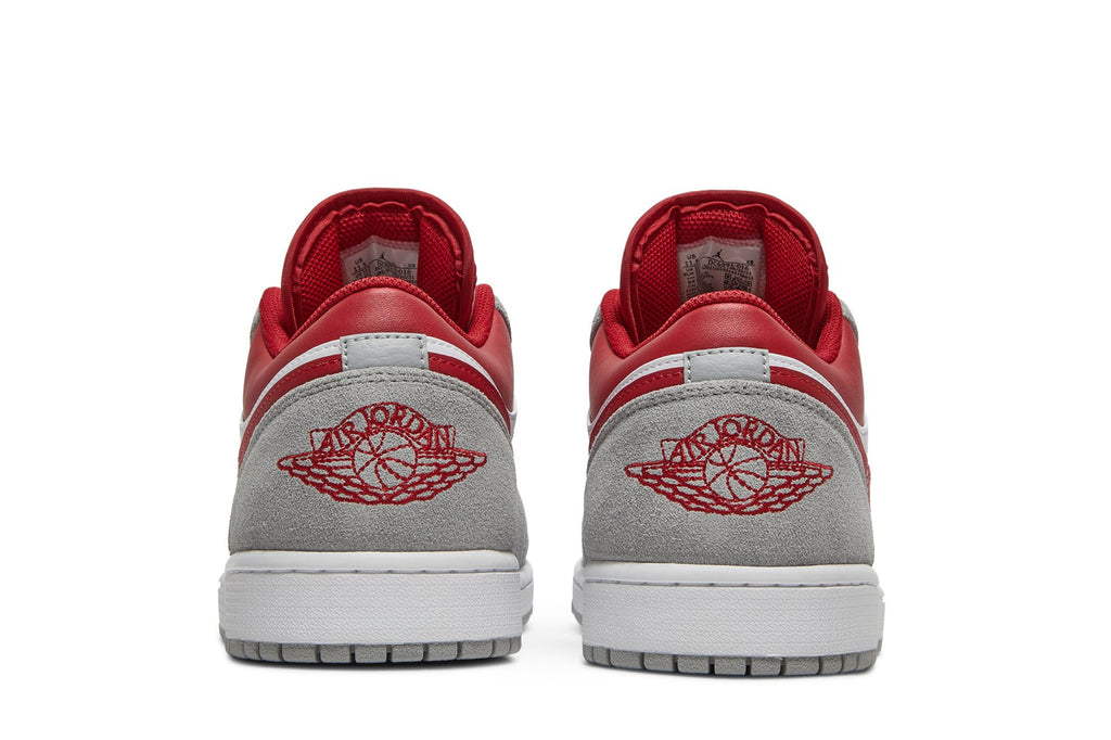 Retro 1 Low SE Sneakers — Light Smoke Grey Gym Red — DC6991-016