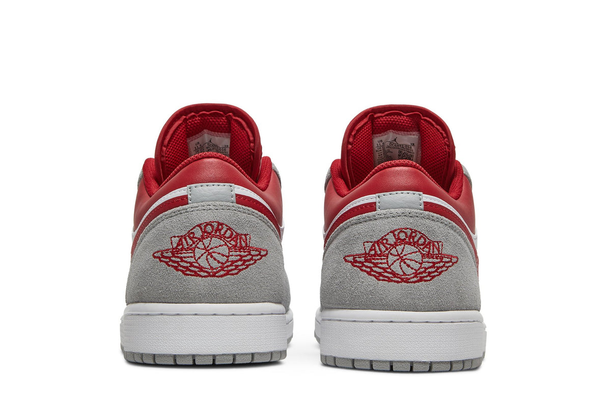 Retro 1 Low SE Sneakers — Light Smoke Grey Gym Red — DC6991-016