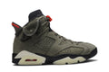 Travis Scott Collaboration — Retro 6 Sneakers — Olive — CN1084-200
