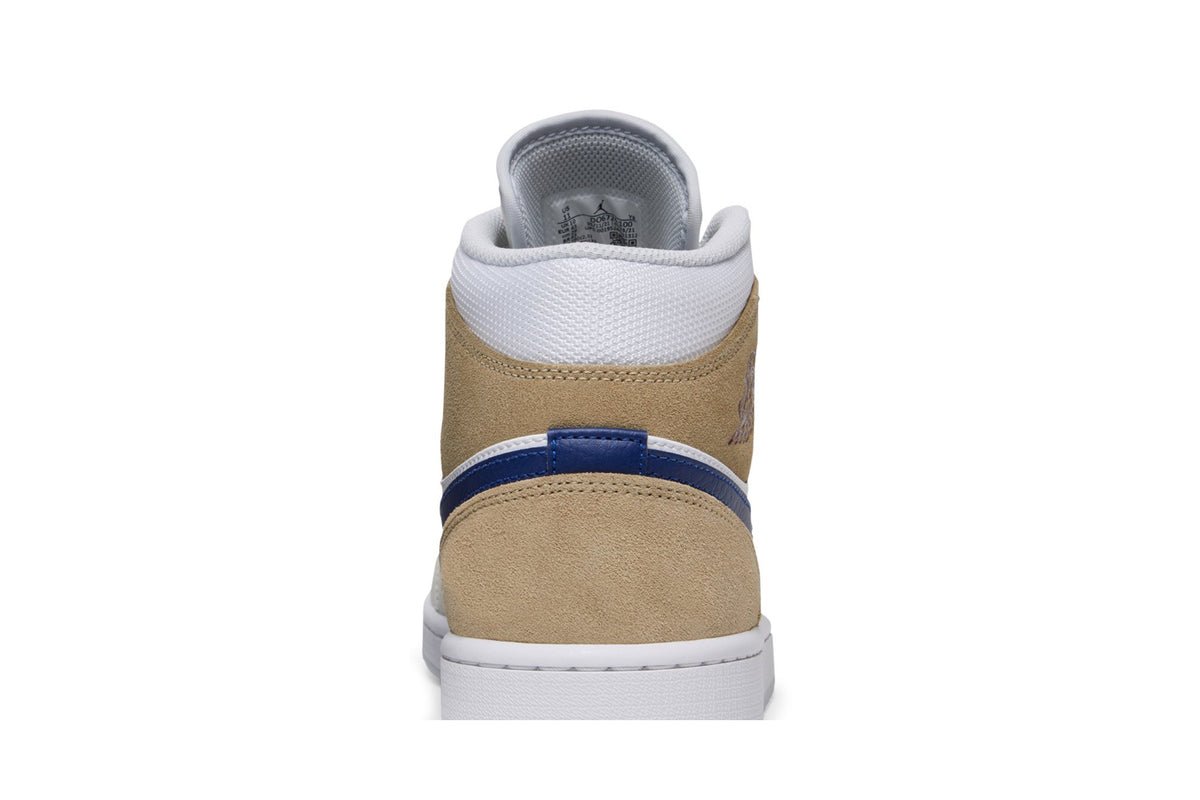 Retro 1 Mid Sneakers — White Khaki Blue Void — DO6726-100