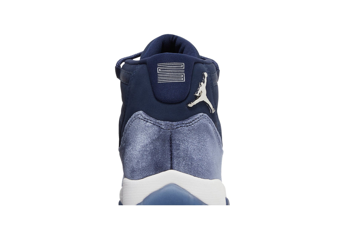 Retro 11 Sneakers — Midnight Navy Velvet — AR0715-441