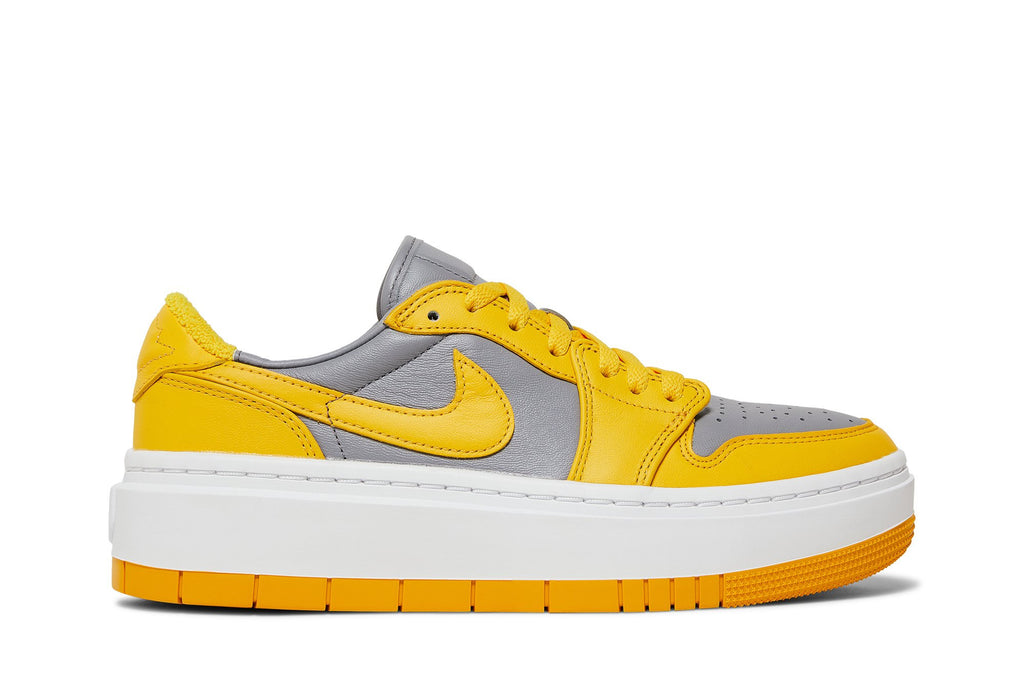 Retro 1 Elevate Low Sneakers — Cement Grey Varsity Maize — DH7004-017
