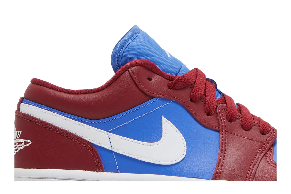 Retro 1 Low Sneakers — Deep Red Blue — DC0774-604