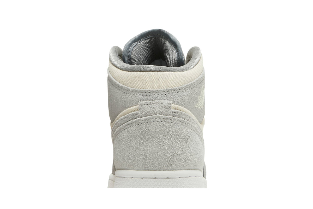 Retro 1 Mid SE GS Sneakers — Coconut Milk Particle Grey — DN4346-100