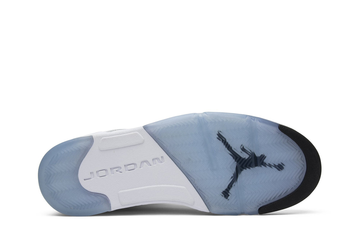 Retro 5 Sneakers — Metallic White — 136027-130