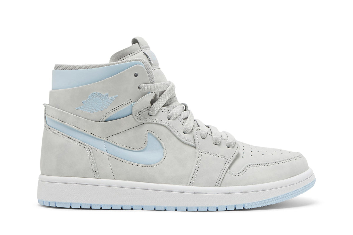 Retro 1 High Zoom Comfort Sneakers — Cool Grey Light Blue — CT0979-004