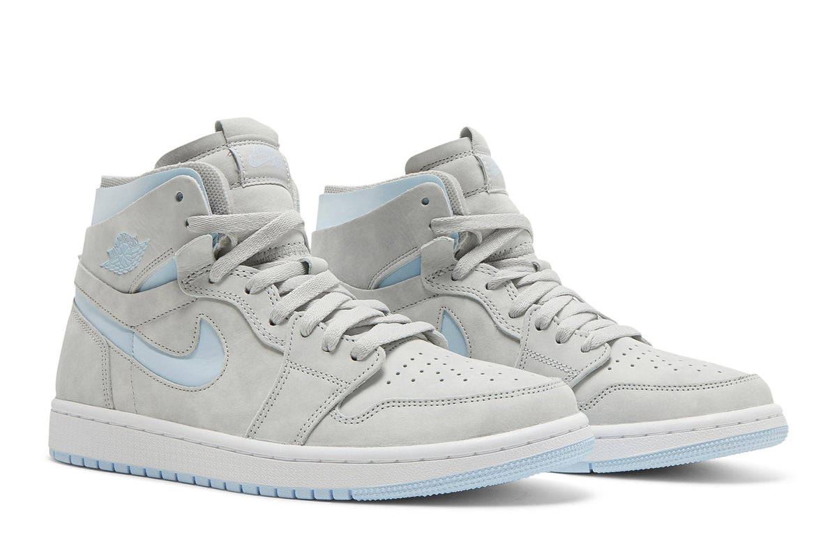 Retro 1 High Zoom Comfort Sneakers — Cool Grey Light Blue — CT0979-004