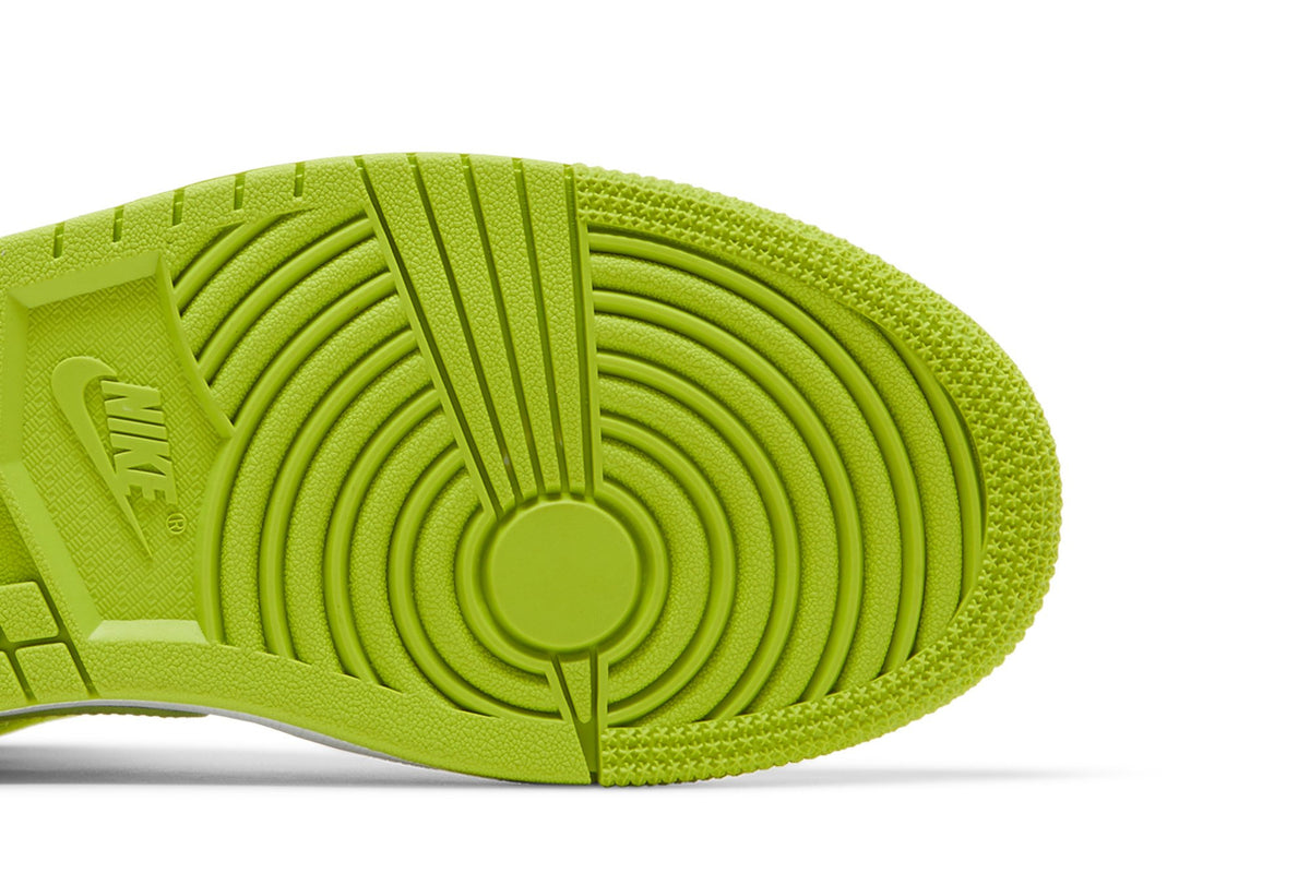 Retro 1 Mid Sneakers — White Lime — BQ6472-131