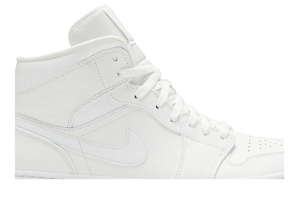 Retro 1 Mid Sneakers — Triple White — 554724-129