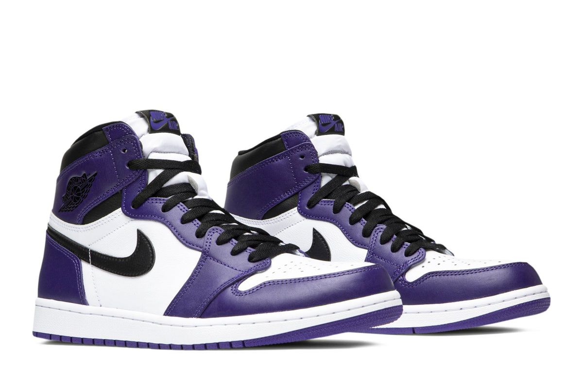 Retro 1 High OG Sneakers — Court Purple 2.0 — 555088-500