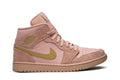 Retro 1 Mid Sneakers — Coral Gold — 852542-600