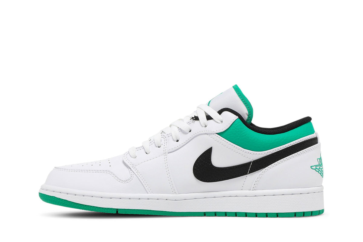 Retro 1 Low Sneakers — White Lucky Green — 553558-129
