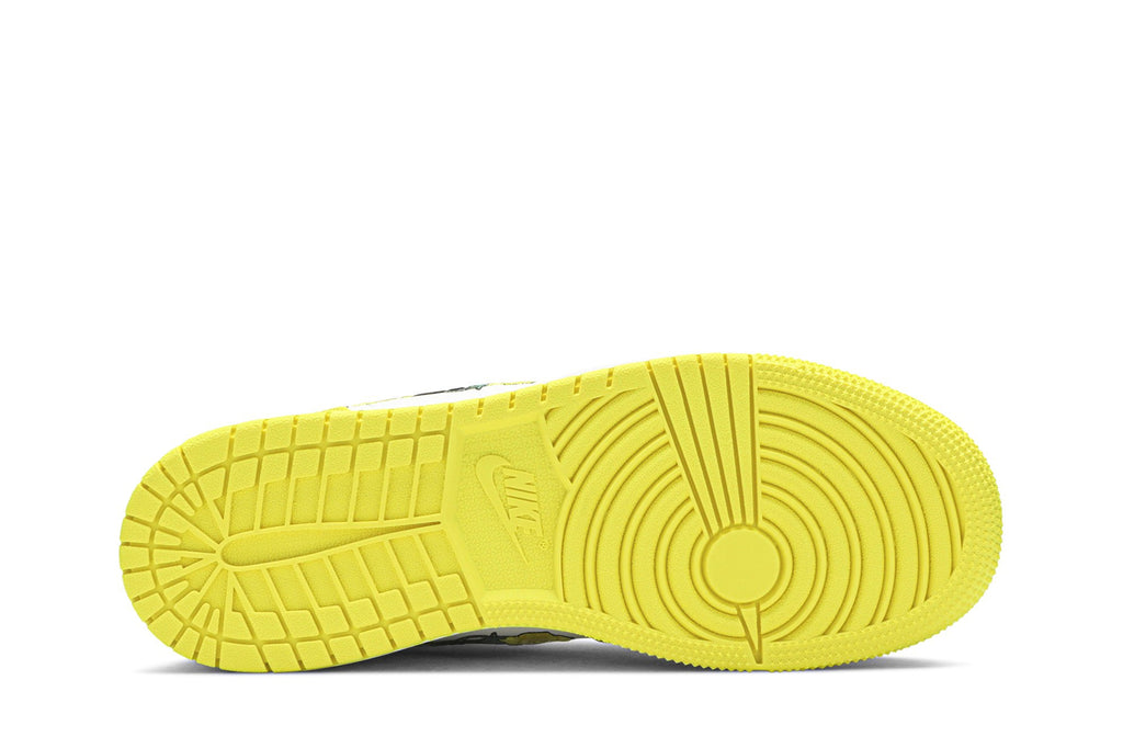 Retro 1 Mid SE GS Sneakers — Rose Patch – Dynamic Yellow — AV5174-700