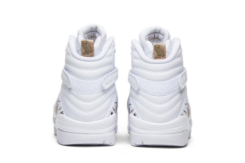 OVO Collaboration — Retro 8 Sneakers — White — AA1239-135
