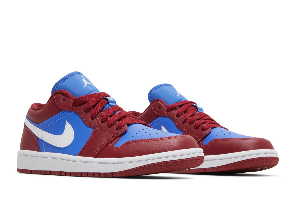 Retro 1 Low Sneakers — Deep Red Blue — DC0774-604