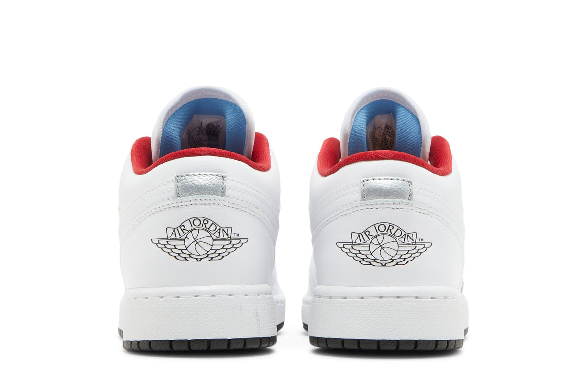 Retro 1 Low GS Sneakers — White Gym Red — 553560-164