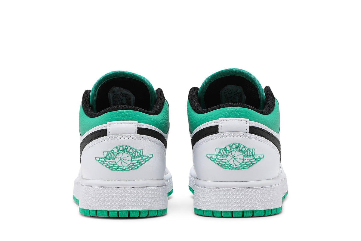 Retro 1 Low GS Sneakers — White Lucky Green — 553560-129