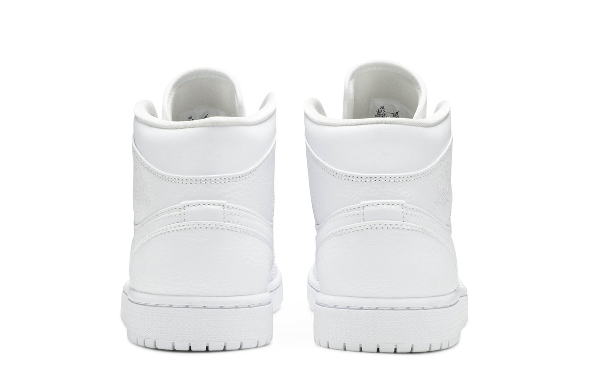 Retro 1 Mid Sneakers — Triple White — 554724-130