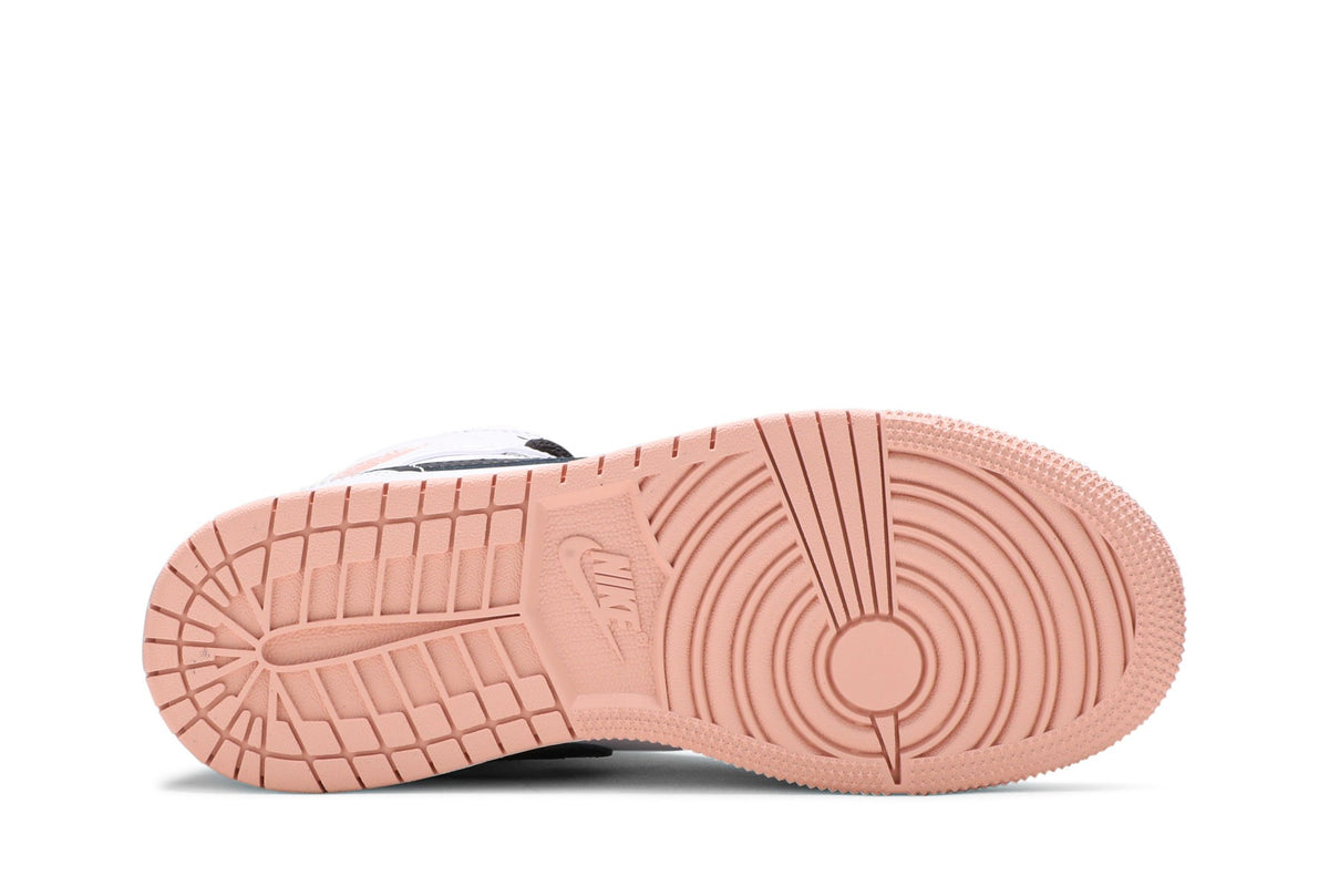 Retro 1 Mid GS Sneakers — White Arctic Orange — 554725-180