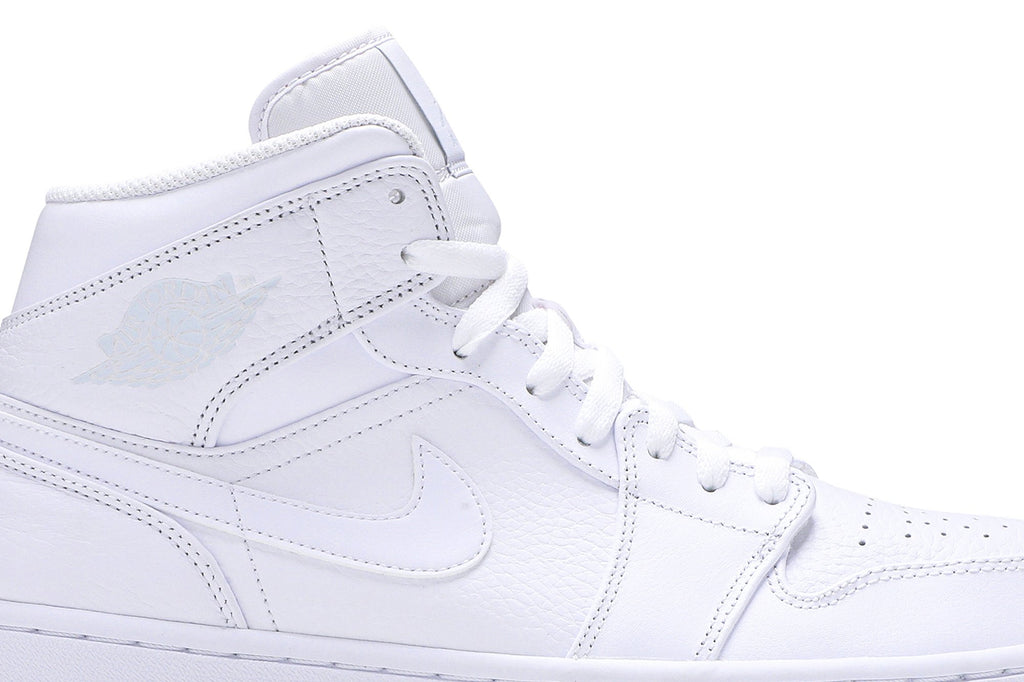 Retro 1 Mid Sneakers — Triple White — 554724-109