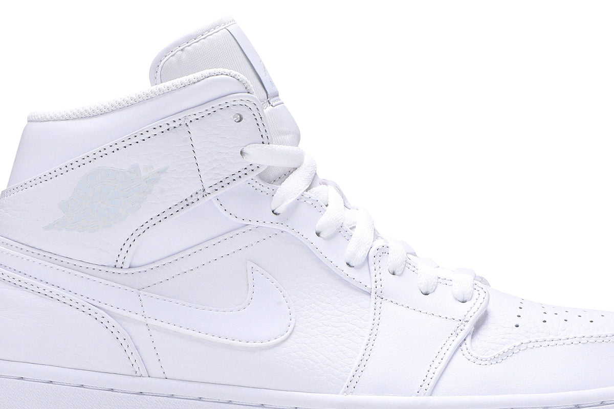 Retro 1 Mid Sneakers — Triple White — 554724-109