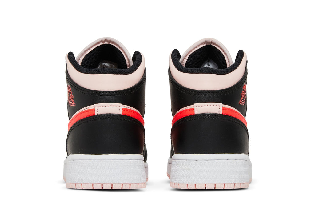 Retro 1 Mid GS Sneakers — Black Pink Crimson — 554725-604