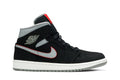Retro 1 Mid Sneakers — Black Grey — 554724-060
