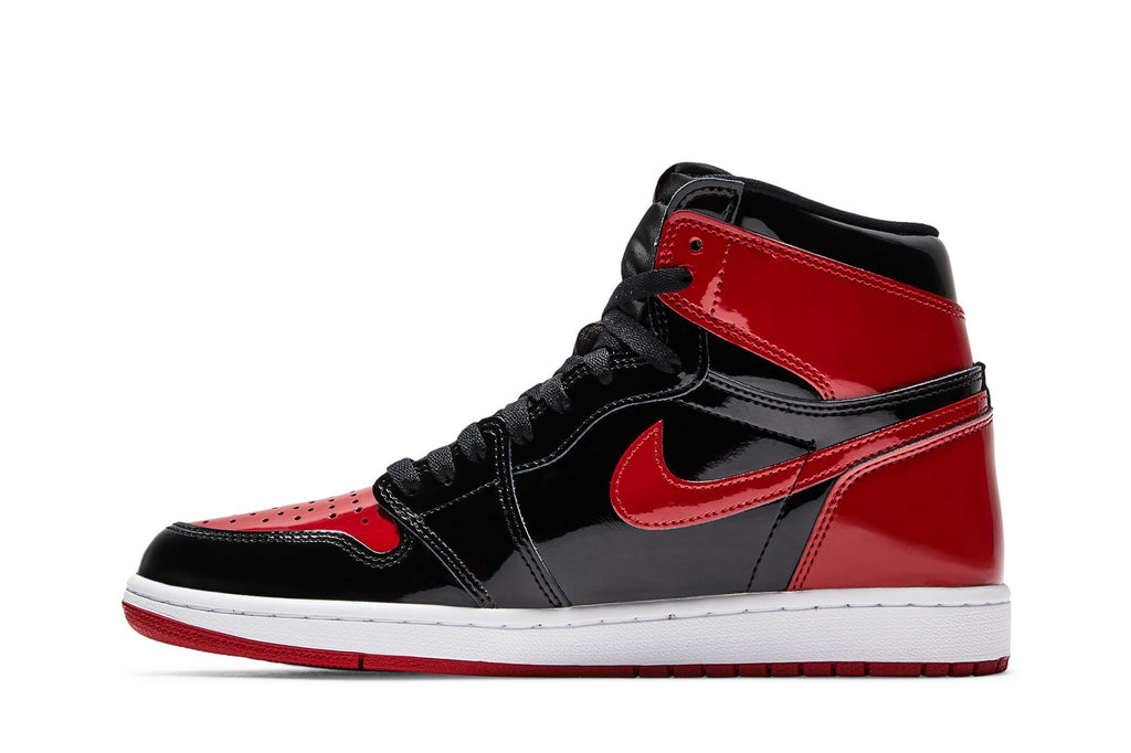 Retro 1 High OG Sneakers — Patent Bred — 555088-063