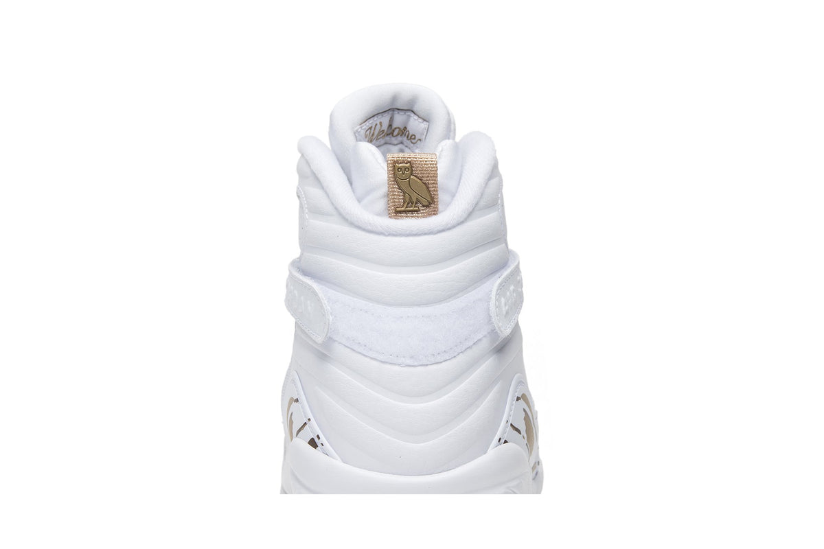 OVO Collaboration — Retro 8 Sneakers — White — AA1239-135