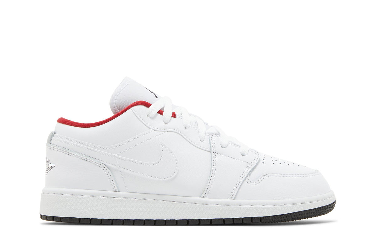 Retro 1 Low GS Sneakers — White Gym Red — 553560-164