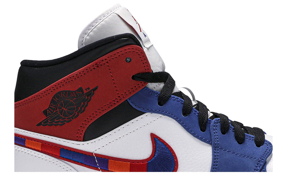 Retro 1 Mid Sneakers — Multicolored Swoosh — 852542-146