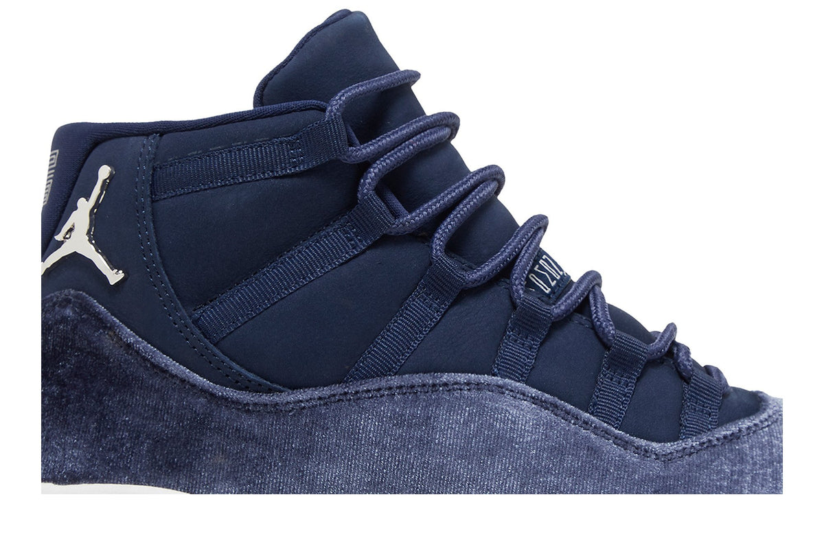Retro 11 Sneakers — Midnight Navy Velvet — AR0715-441