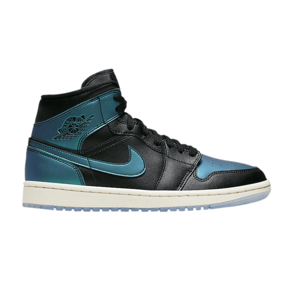 Retro 1 Mid Sneakers — Metallic Turquoise — BQ6472-009