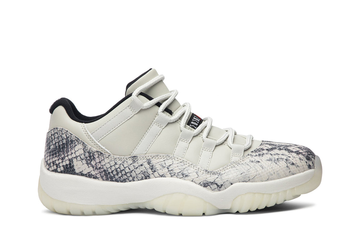 Retro 11 Low Sneakers — Light Bone Snakeskin — CD6846-002