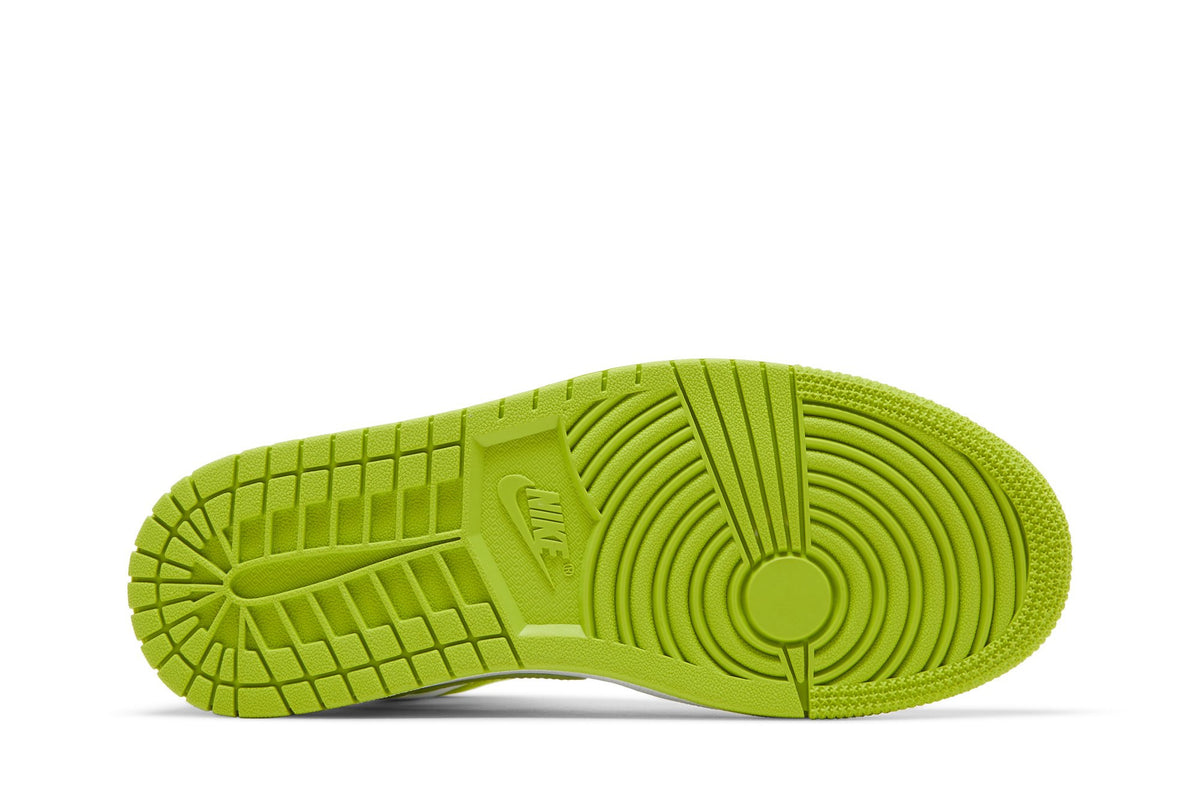 Retro 1 Mid Sneakers — White Lime — BQ6472-131