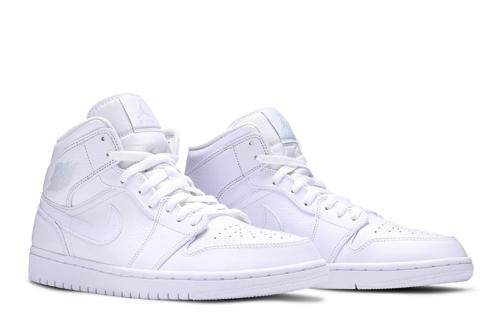 Retro 1 Mid Sneakers — Triple White — 554724-109