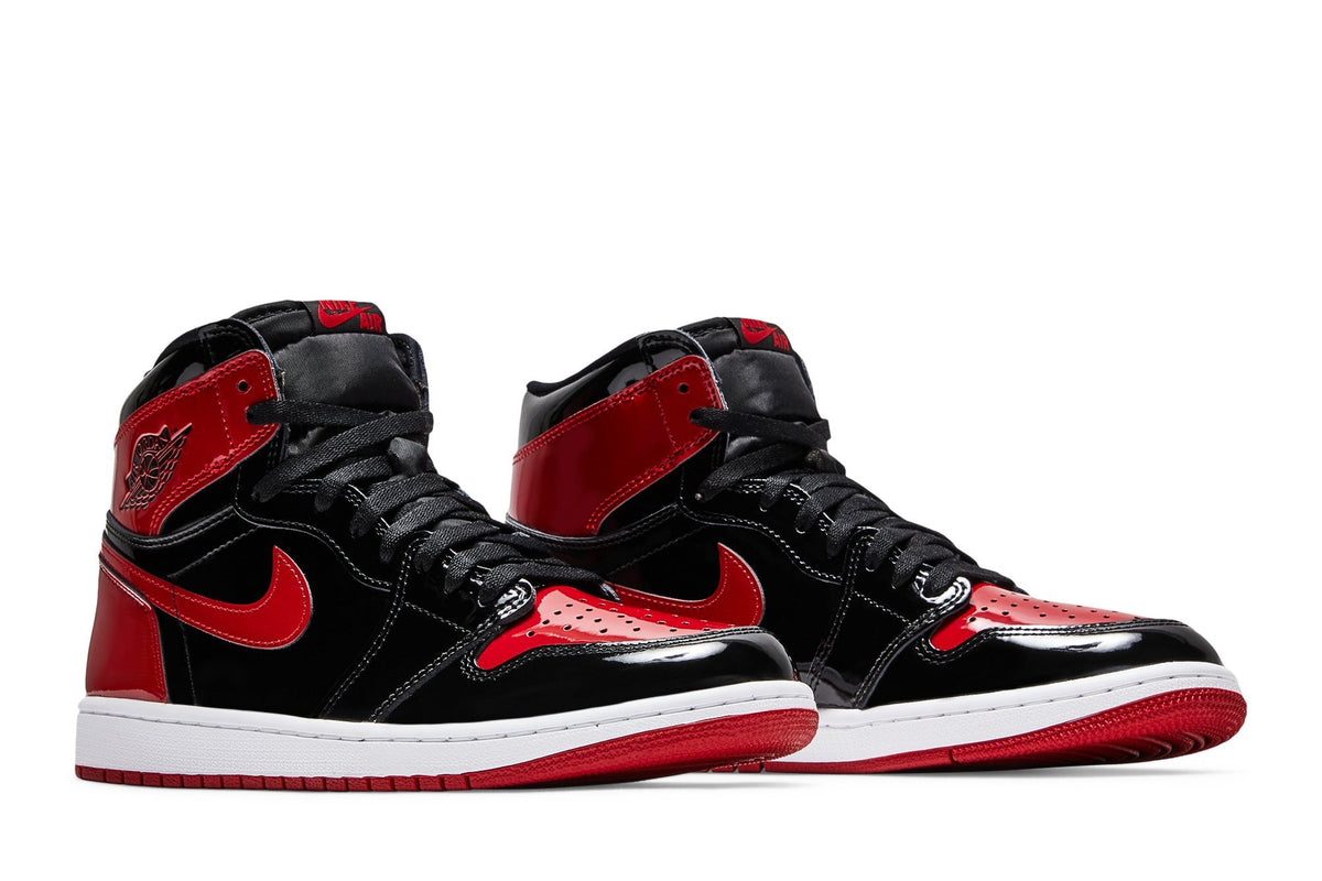 Retro 1 High OG Sneakers — Patent Bred — 555088-063