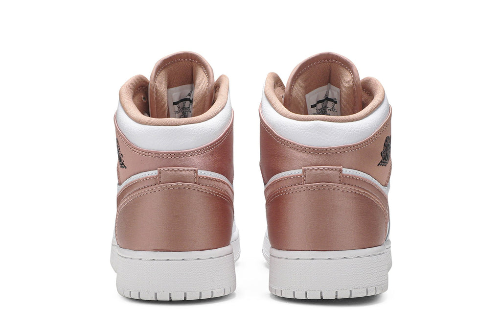 Retro 1 Mid GS Sneakers — White Rose Gold — 555112-190