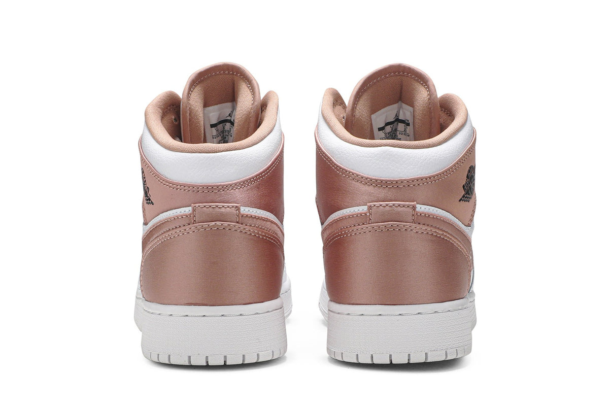 Retro 1 Mid GS Sneakers — White Rose Gold — 555112-190