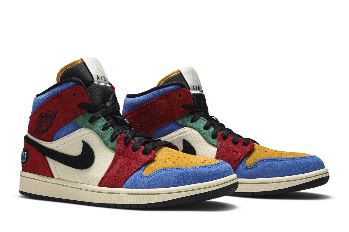 Blue The Great Collaboration — Retro 1 Mid Sneakers — Fearless — CU2805-100