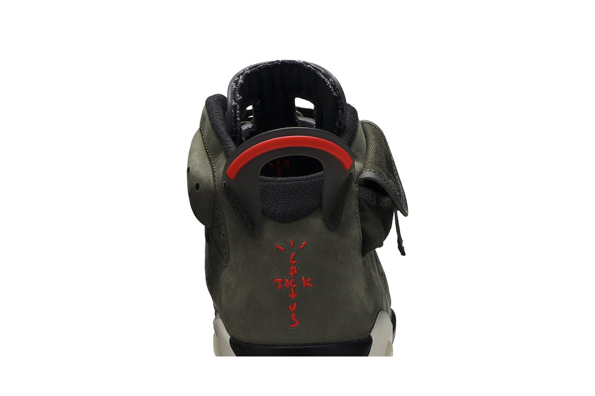 Travis Scott Collaboration — Retro 6 Sneakers — Olive — CN1084-200