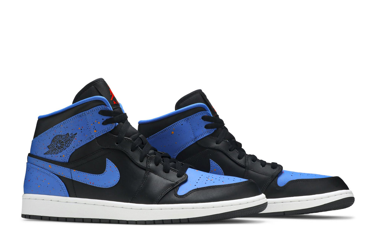 Retro 1 Mid Sneakers — Royal Splatter — 554724-048