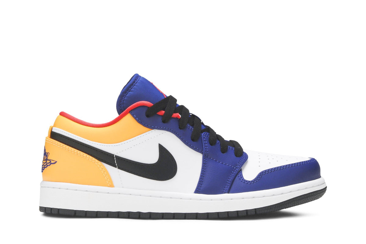 Retro 1 Low Sneakers — White Deep Royal Blue — 553558-123