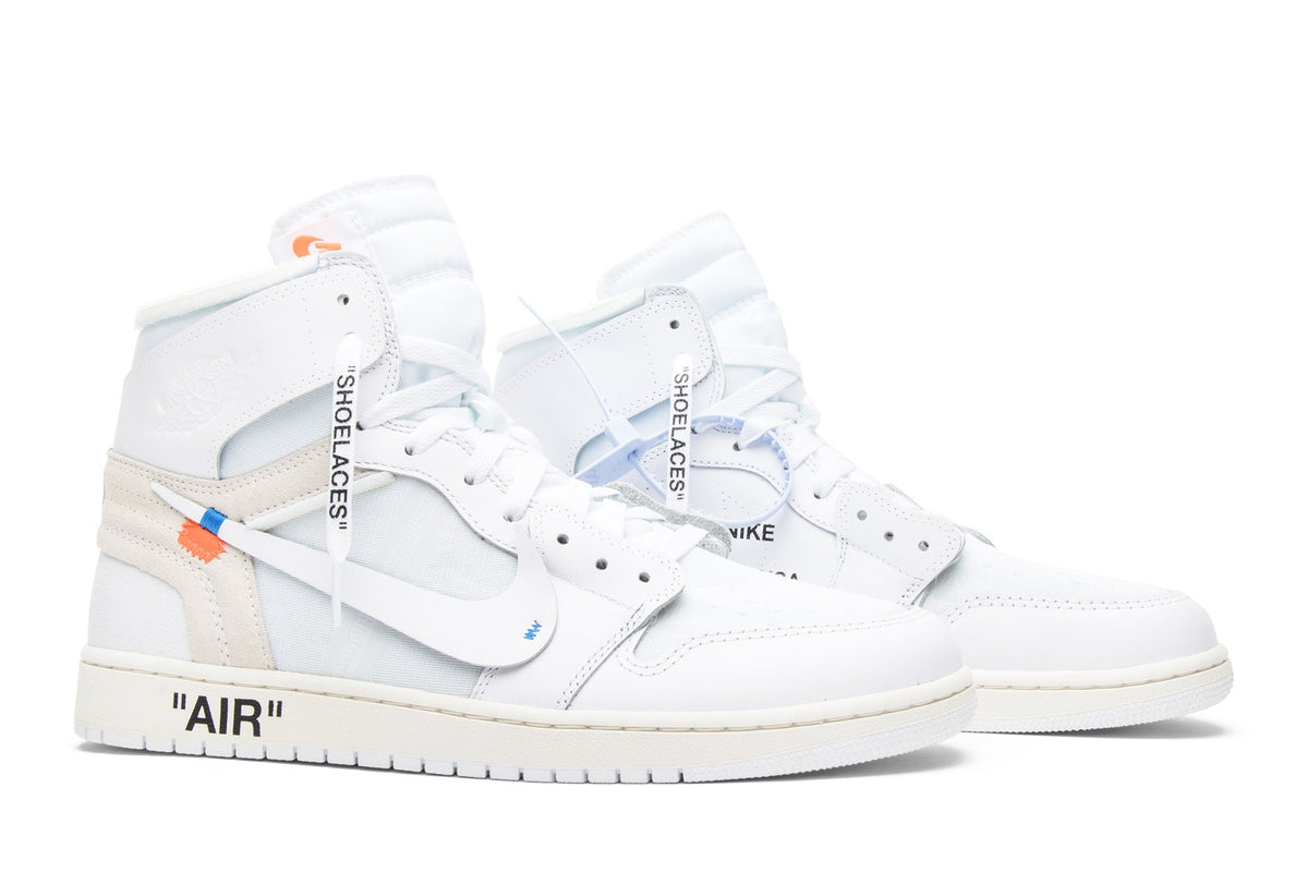 Off-White Collaboration — Retro 1 High OG Sneakers — White — AQ0818-100